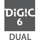 Kaksi DIGIC 6 -prosessoria